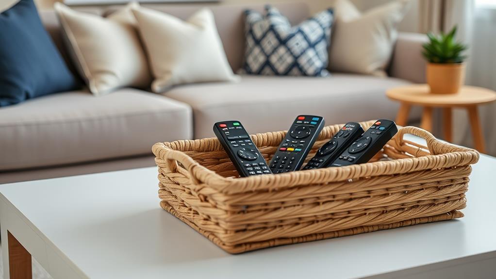 organize tv remotes effectively