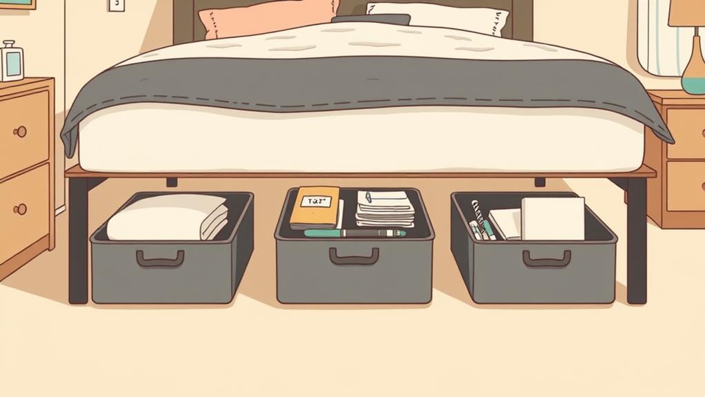 organize under the bed