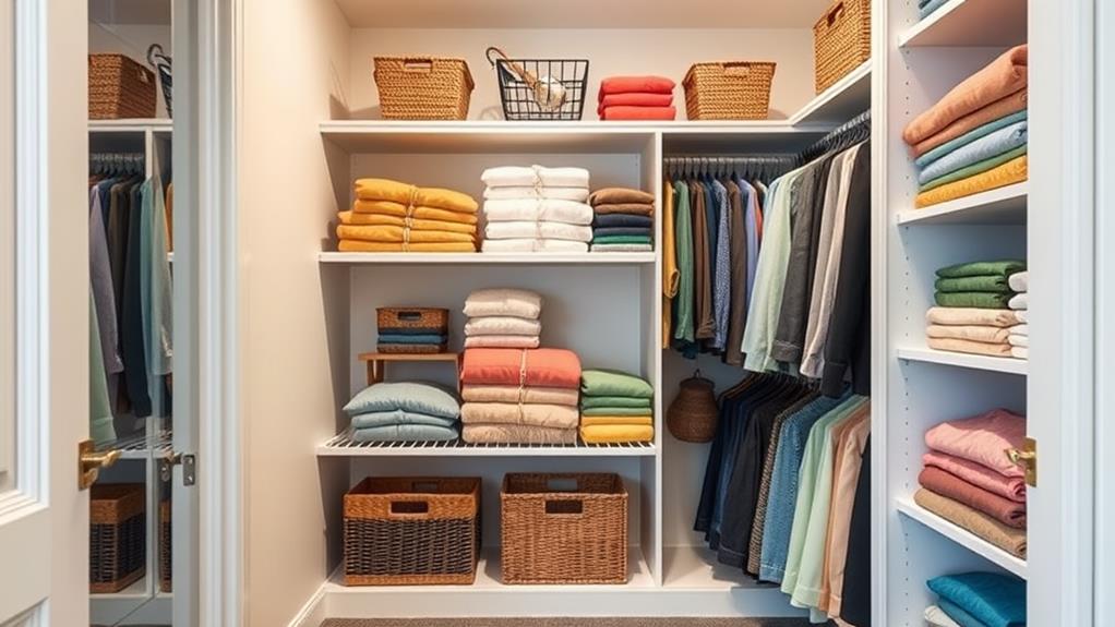 organized closet storage space