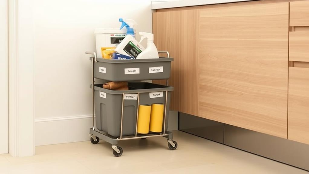 organized janitorial tool holder