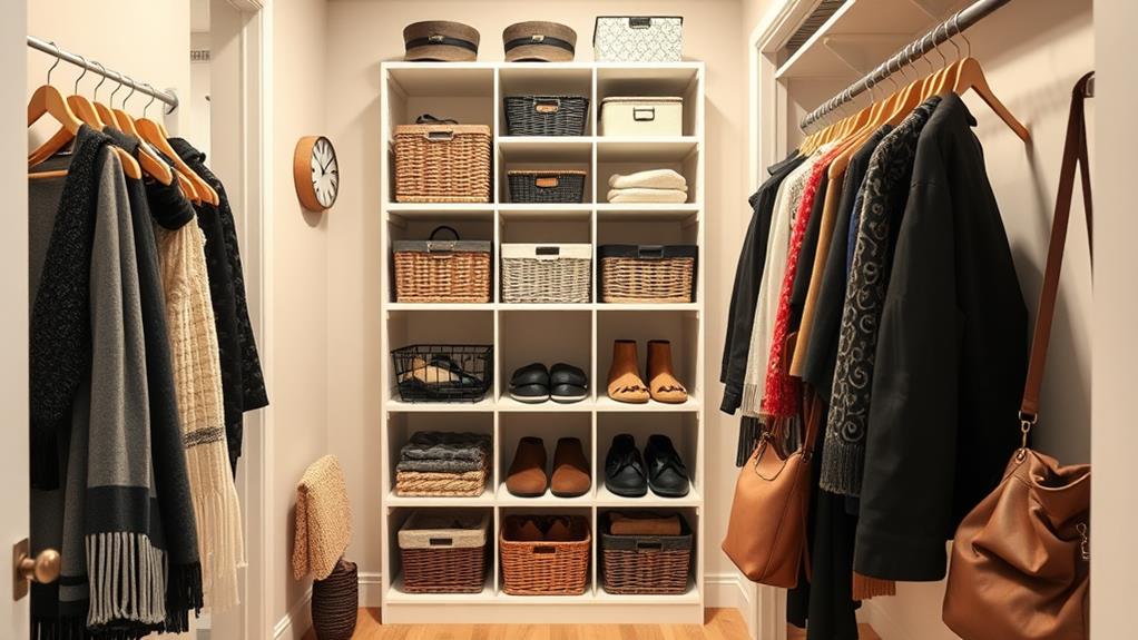 organized shelving for accessories