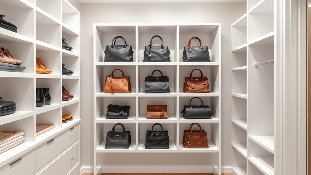 organized storage for handbags