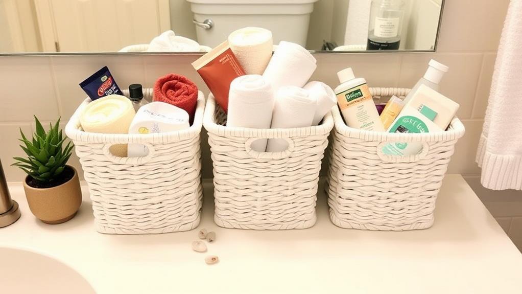 organizing bathroom essentials easily