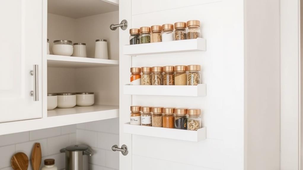 organizing kitchen spice storage