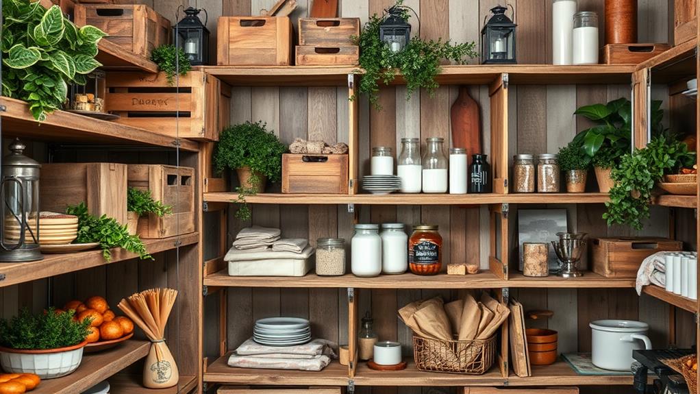 rustic container storage solution