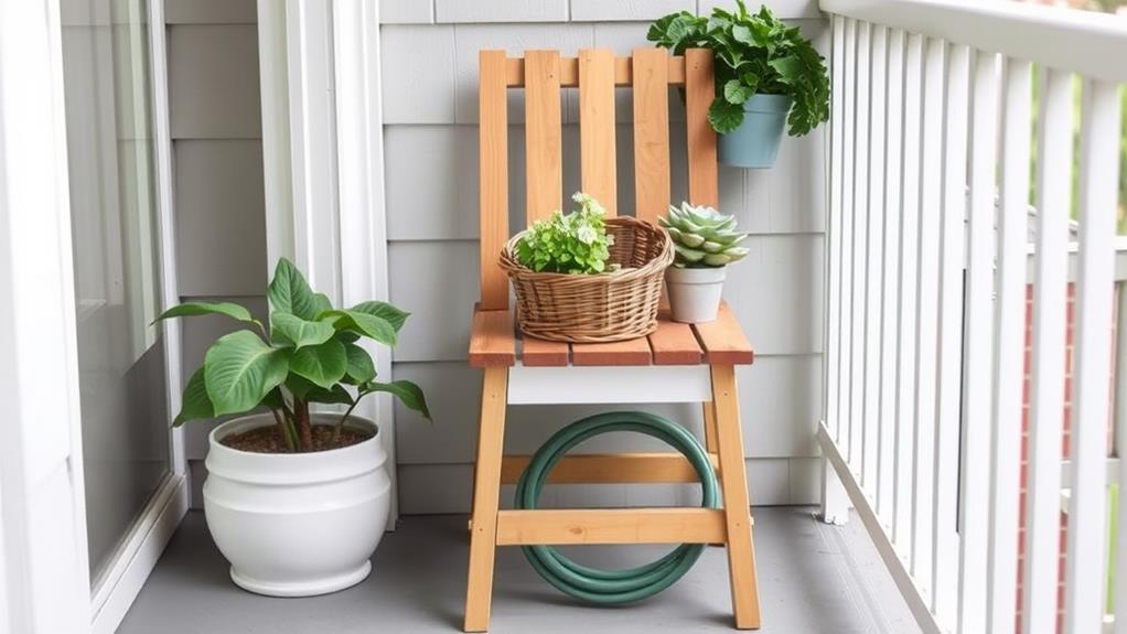 slat back step stool