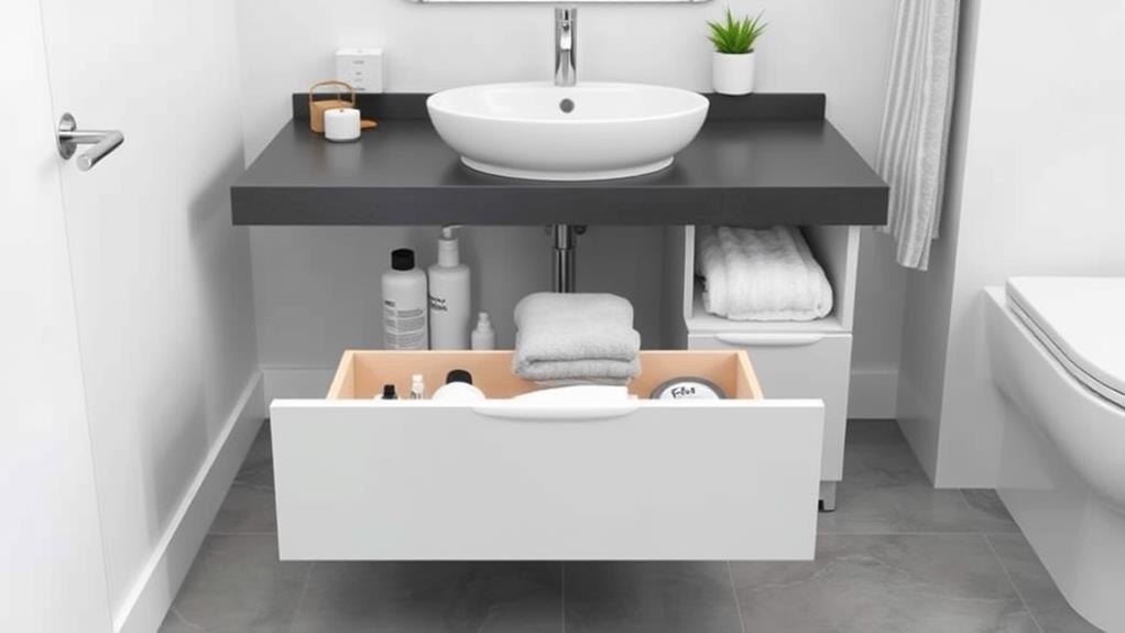 space saving bathroom storage solution