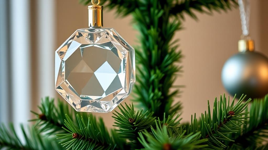 sparkling geometric tree decoration