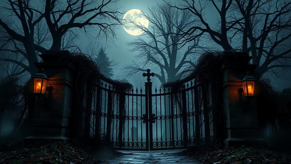 spooky graveyard gate designs