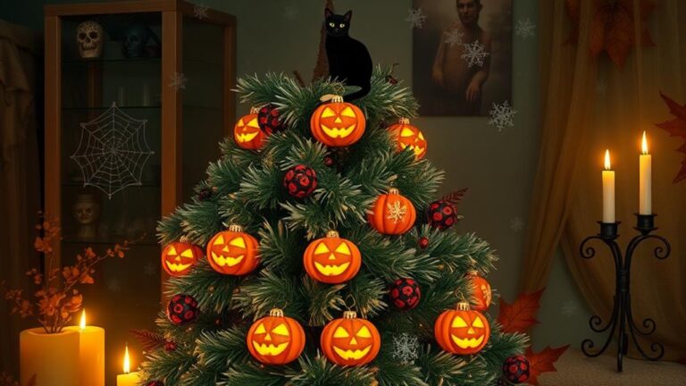 spooky holiday tree decor