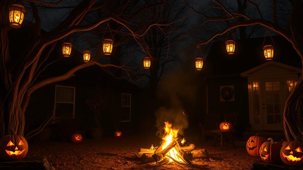 spooky outdoor gathering ambiance