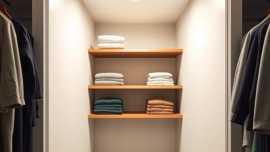 storage for folded clothes