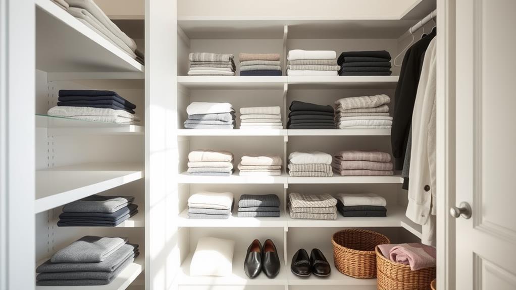 storage for folded clothes