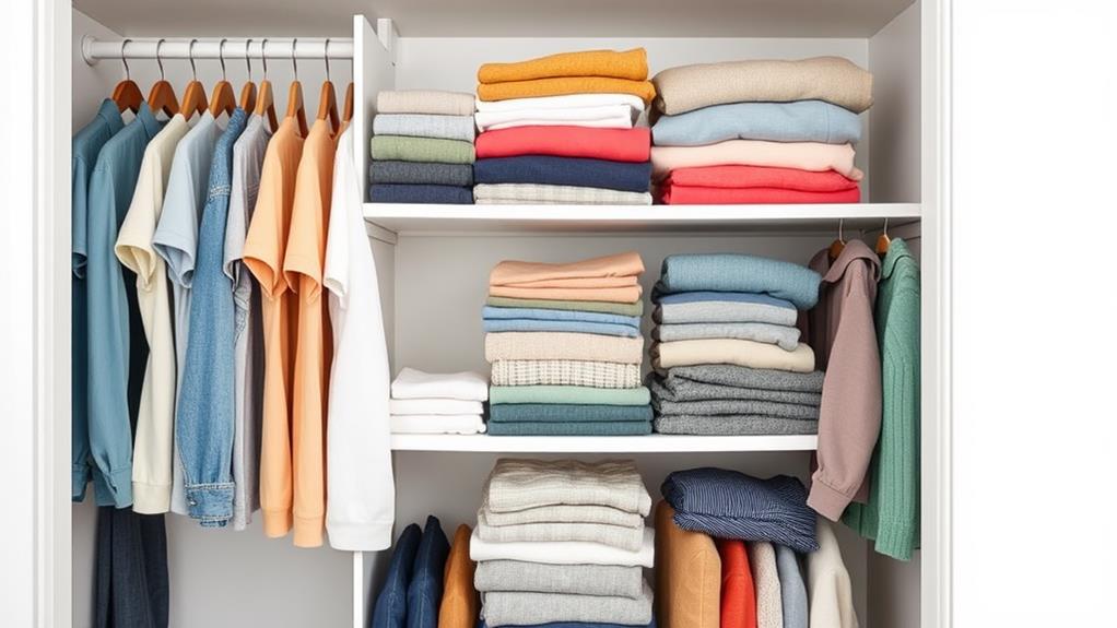 storage for folded clothes