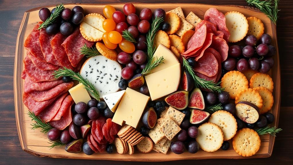 traditional holiday food display