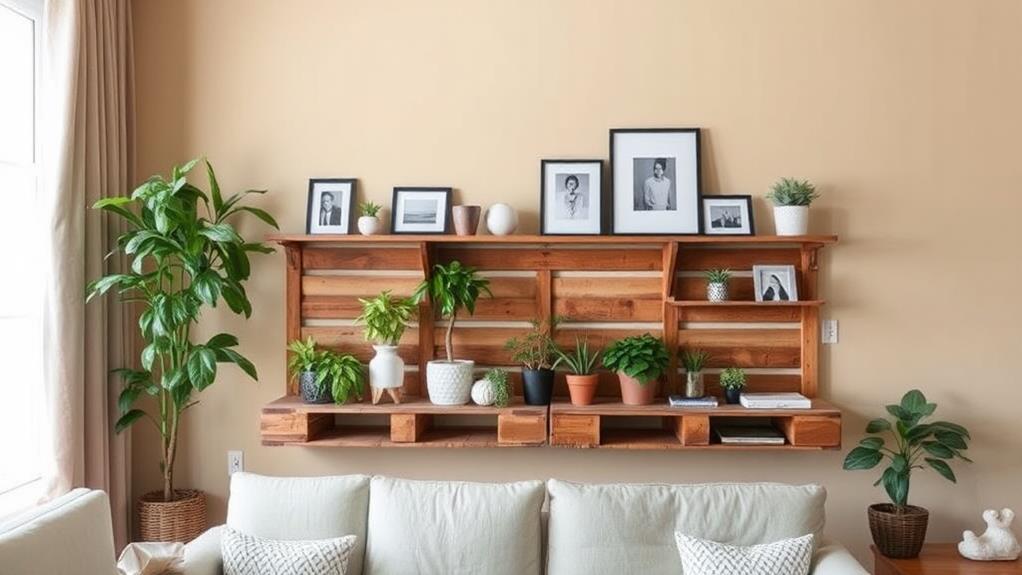 upcycle pallets into shelves