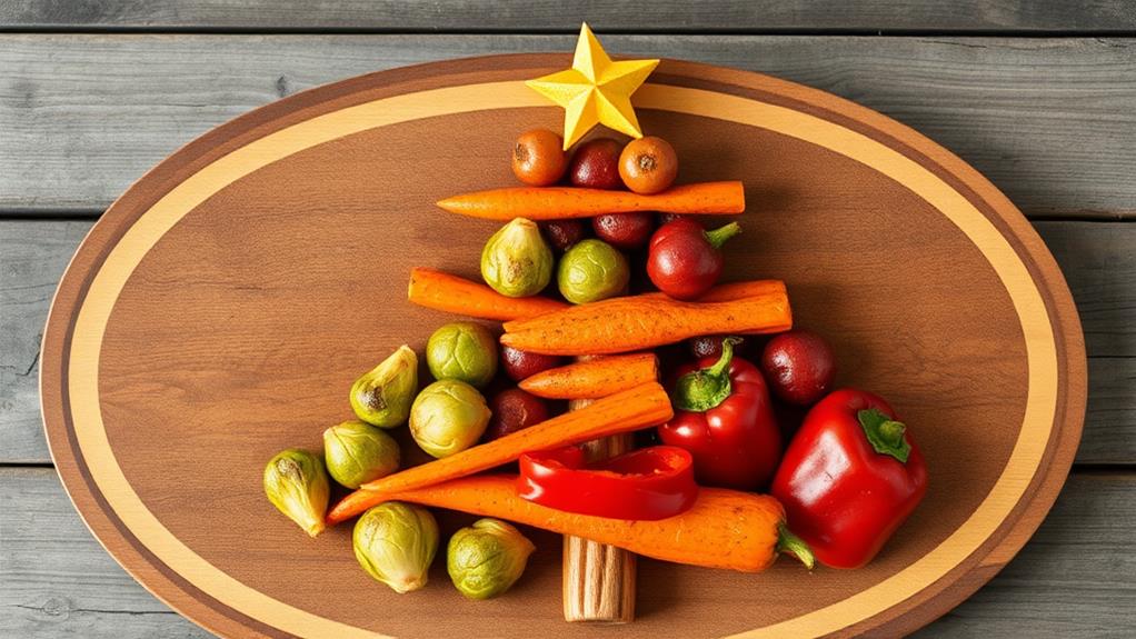 vibrant holiday veggie display