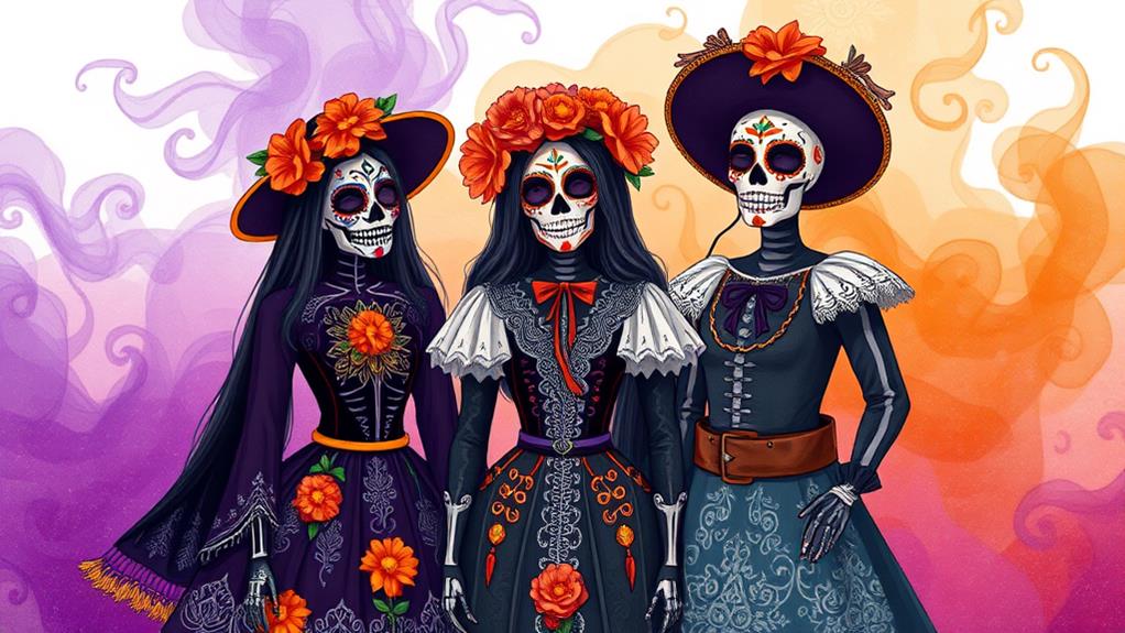 vibrant sugar skull celebration