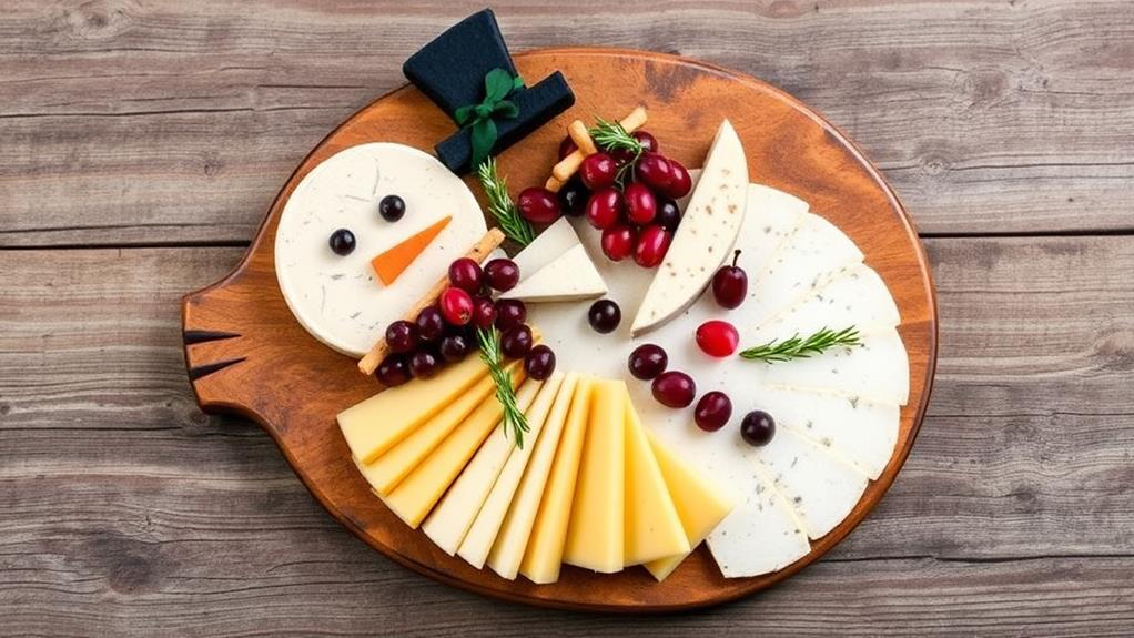 winter themed snack display